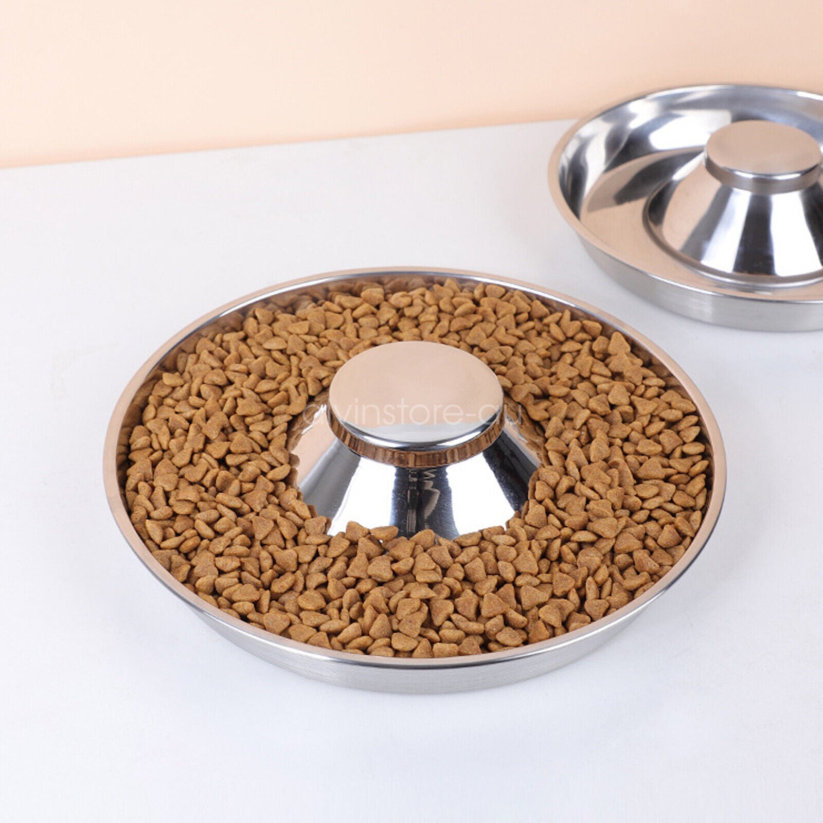 Pet Feeder Bowl Stainless Dish Puppy Dog Cat Litter Food Feeding Weaning Bowl AU