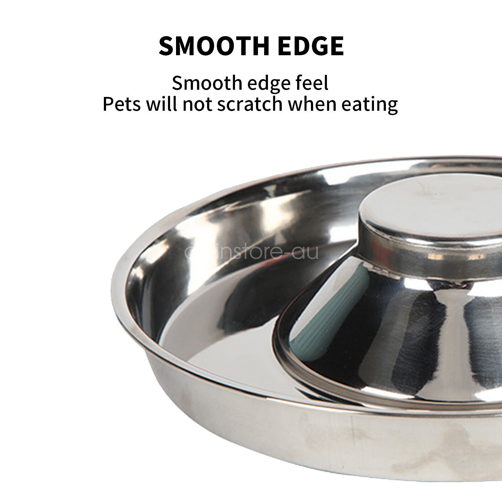 Pet Feeder Bowl Stainless Dish Puppy Dog Cat Litter Food Feeding Weaning Bowl AU