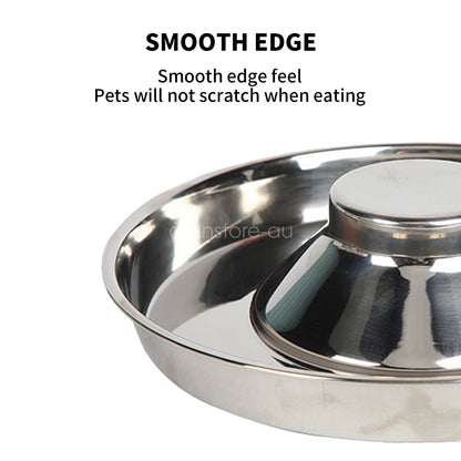 Pet Feeder Bowl Stainless Dish Puppy Dog Cat Litter Food Feeding Weaning Bowl AU