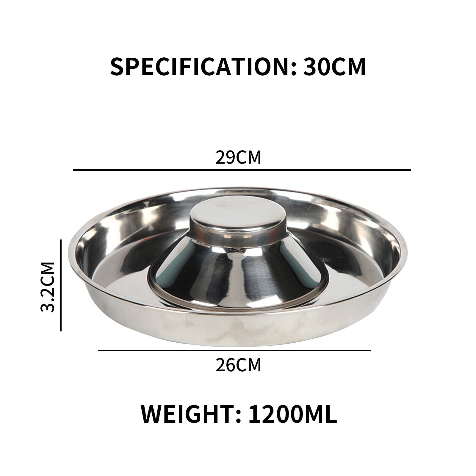 Pet Feeder Bowl Stainless Dish Puppy Dog Cat Litter Food Feeding Weaning Bowl AU