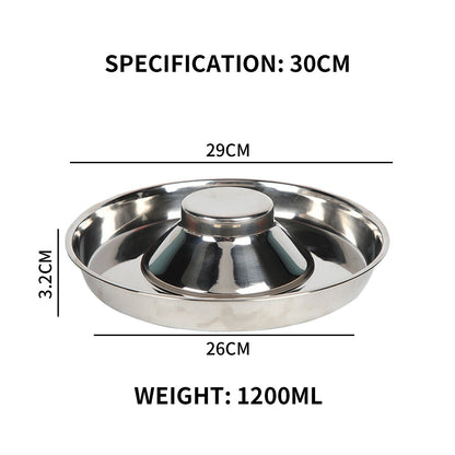 Pet Feeder Bowl Stainless Dish Puppy Dog Cat Litter Food Feeding Weaning Bowl AU