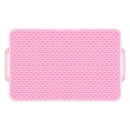 Double Layer anti Tracking Waterproof Cat Litter Trapping Mat Pink