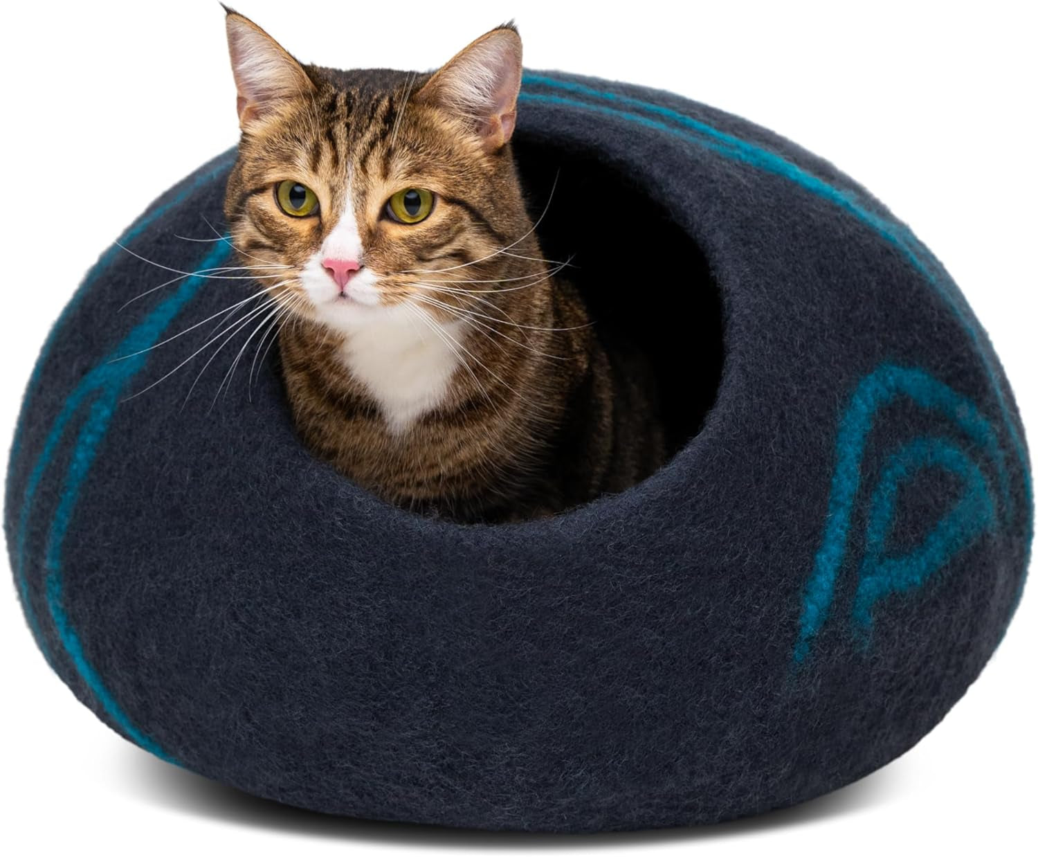 Premium Cat Bed Cave (Large) - Eco Friendly 100% Merino Wool Beds for Cats and Kittens